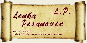 Lenka Pešanović vizit kartica